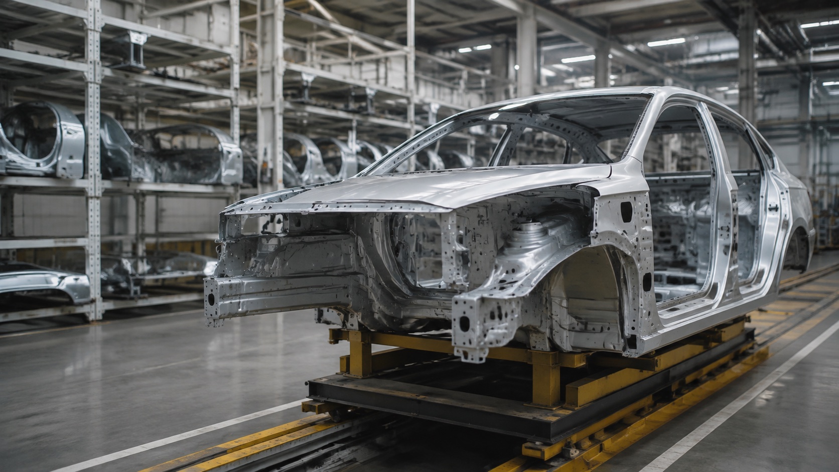 Carrosserie sur une chaîne de fabrication automobile