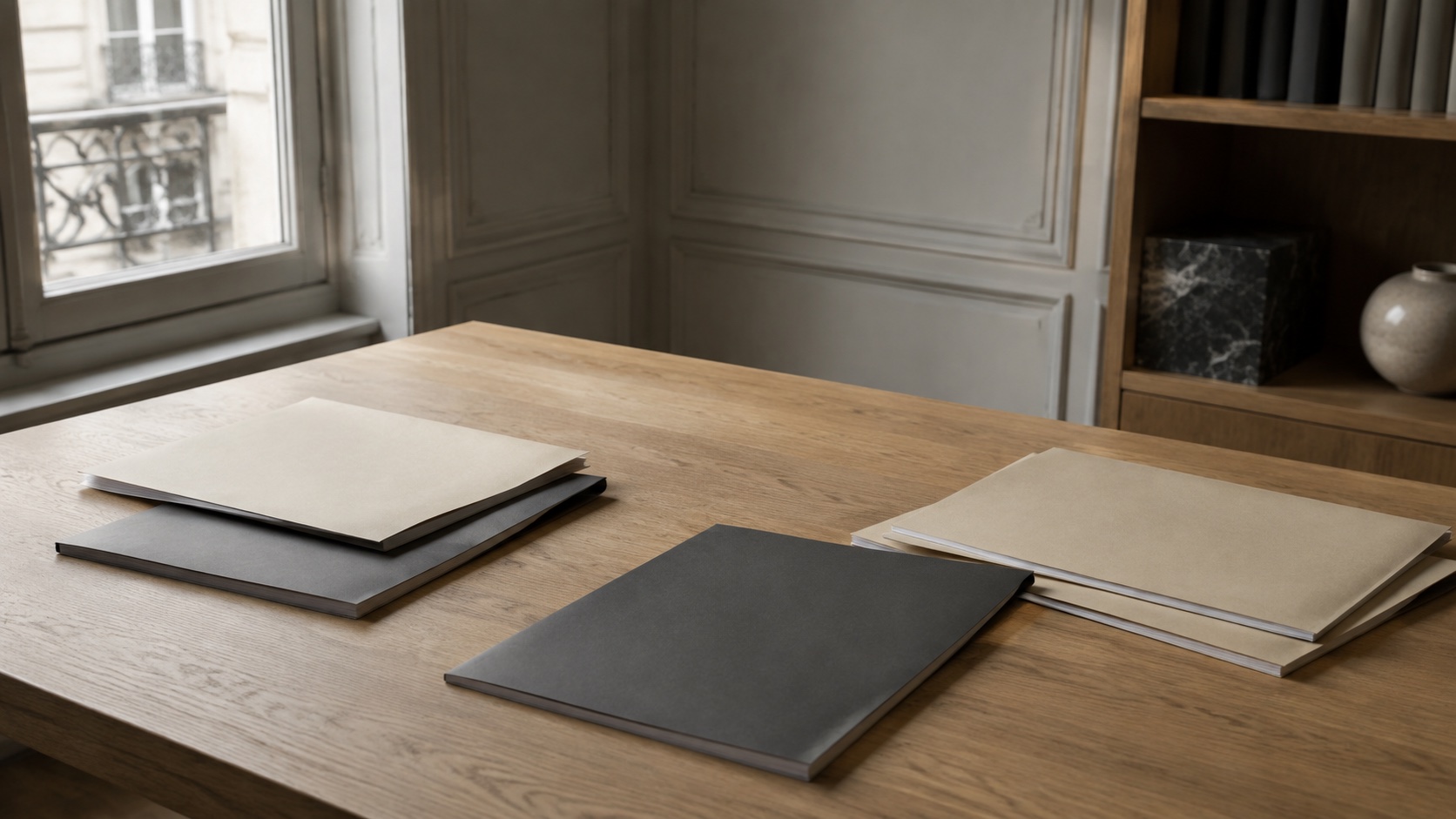 Documents et table de travail, illustration des contrats commerciaux